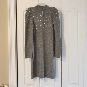 Ann Taylor sweater dress, petite medium, Grey